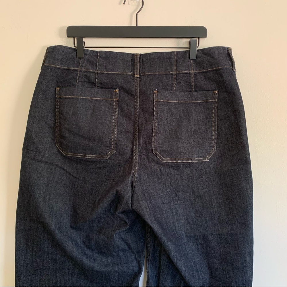 Maeve Colette High-Rise Wide-Leg Cropped Jeans - Anthropologie Size 16W - Picture 7 of 10